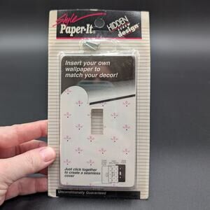 Vintage Single Switch plate cover DIY Wallpaper Paper-It 1990s Cottage Grandma